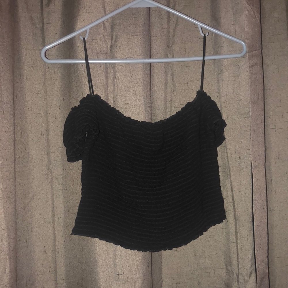 Black crop shirt, dee elly brand, size S